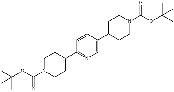 2,5-DI(N-BOC-PIPERIDIN-4-YL)PYRIDINE Struktur