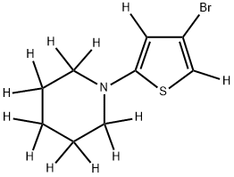 3-Bromo-5-(piperidino)thiophene-d12 Struktur