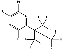 2-Bromo-6-(tert-butyl)pyrazine-d11 Struktur