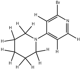 2-Bromo-4-piperidinopyridine-d13 Struktur