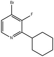 4-Bromo-3-fluoro-2-cyclohexylpyridine Struktur