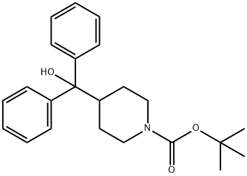 N-(tert-butoxycarbonyl)-4-[hydroxy(diphenyl)methyl]piperidine Struktur