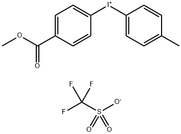 Iodonium, [4-(methoxycarbonyl)phenyl](4-methylphenyl)-, 1,1,1-trifluoromethanesulfonate Struktur