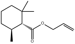 allyl (1R,6S)-2,2,6-trimethylcyclohexanecarboxylate Struktur