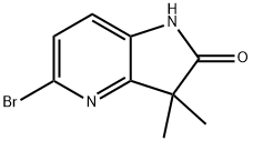 5-bromo-3,3-dimethyl-1H,2H,3H-pyrrolo[3,2-b]pyridin-2-one Struktur