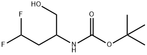 tert-butyl N-(4,4-difluoro-1-hydroxybutan-2-yl)carbamate Struktur