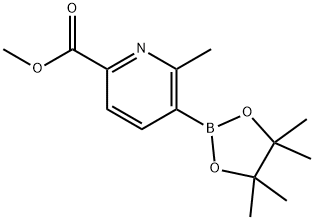 2-Methyl-6-(methoxycarbonyl)pyridine-3-boronic acid pinacol ester Struktur