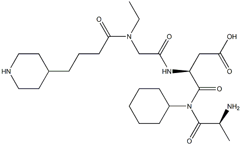 N-Ethyl-N-[4-(4-Piperidyl)Butyryl]-Glycyl-L- Aspartyl-L-(3-Cyclohexyl)Alaninamide Struktur