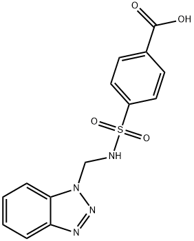 Benzoic acid, 4-[[(1H-benzotriazol-1-ylmethyl)amino]sulfonyl]- Struktur