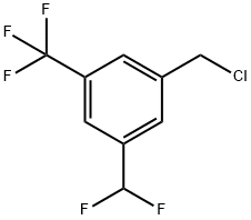 1-(chloromethyl)-3-(difluoromethyl)-5-(trifluoromethyl)benzene Struktur