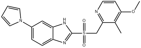 1H-Benzimidazole, 2-[[(4-methoxy-3-methyl-2-pyridinyl)methyl]sulfonyl]-6-(1H-pyrrol-1-yl)- Struktur