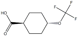 trans-4-(trifluoromethoxy)cyclohexane-1-carboxylic acid Struktur