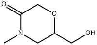 6-(hydroxymethyl)-4-methylmorpholin-3-one Struktur