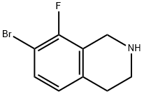 7-bromo-8-fluoro-1,2,3,4-tetrahydroisoquinoline Struktur