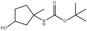 tert-butyl N-(3-hydroxy-1-methylcyclopentyl)carbamate Struktur