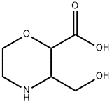 2-Morpholinecarboxylic acid, 3-(hydroxymethyl)- Struktur