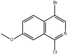 4-bromo-1-chloro-7-methoxyisoquinoline Struktur