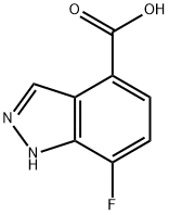 7-fluoro-1H-indazole-4-carboxylic acid Struktur