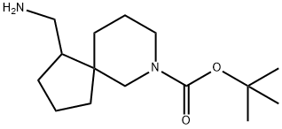 tert-butyl 1-(aminomethyl)-7-azaspiro[4.5]decane-7-carboxylate Struktur