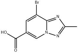 8-bromo-2-methyl-[1,2,4]triazolo[1,5-a]pyridine-6-carboxylic acid Struktur