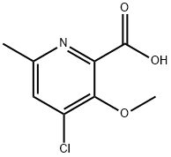 2-Pyridinecarboxylic acid, 4-chloro-3-methoxy-6-methyl- Struktur