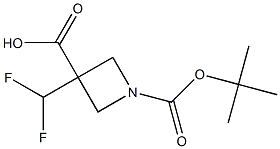 1-[(tert-butoxy)carbonyl]-3-(difluoromethyl)azetidine-3-carboxylic acid, 1784562-69-1, 結(jié)構(gòu)式