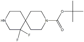 tert-butyl 7,7-difluoro-3,9-diazaspiro[5.5]undecane-3-carboxylate Struktur