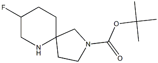 tert-butyl 8-fluoro-2,6-diazaspiro[4.5]decane-2-carboxylate Struktur