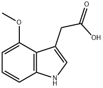 4-methoxy-1H-Indole-3-acetic acid Struktur