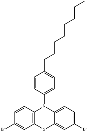 3,7-Dibromo-10-(4-octylphenyl)-10H-phenothiazine Struktur