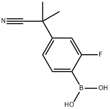 4-(1-Cyano-1-methylethyl)-2-fluorophenylboronic acid Struktur