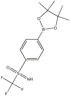 4,4,5,5-tetramethyl-2-(4-(S-(trifluoromethyl)sulfonimidoyl)phenyl)-1,3,2-dioxaborolane Struktur