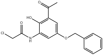 N-(3-Acetyl-5-(benzyloxy)-2-hydroxyphenyl)-2-chloroacetamide Struktur