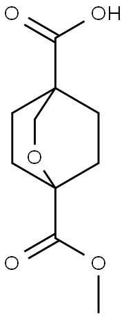 1-(Methoxycarbonyl)-2-oxabicyclo[2.2.2]octane-4-carboxylic acid Struktur