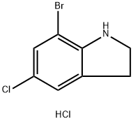 7-bromo-5-chloro-2,3-dihydro-1H-indole hydrochloride Struktur