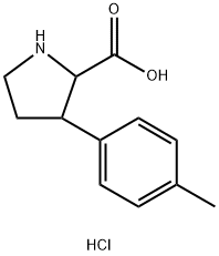 3-(4-methylphenyl)pyrrolidine-2-carboxylic acid hydrochloride Struktur