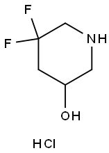 5,5-difluoropiperidin-3-ol hydrochloride Struktur