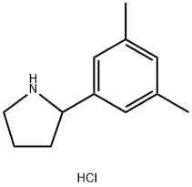 2-(3,5-dimethylphenyl)pyrrolidine hydrochloride Struktur