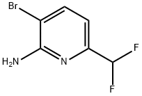 3-bromo-6-(difluoromethyl)pyridin-2-amine Struktur