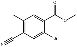 Methyl 2-bromo-4-cyano-5-methylbenzoate Struktur