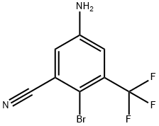 4-Bromo-3-cyano-5-(trifluoromethyl)aniline Struktur