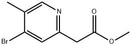 methyl 2-(4-bromo-5-methyl-2-pyridyl)acetate Struktur