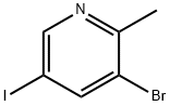 Pyridine, 3-bromo-5-iodo-2-methyl- Struktur