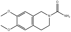 6,7-dimethoxy-1,2,3,4-tetrahydroisoquinoline-2-carboxamide Struktur