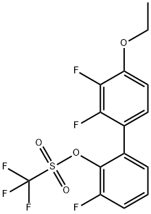 [2-(4-ethoxy-2,3-difluoro-phenyl)-6-fluoro-phenyl] trifluoromethanesulfonate Struktur