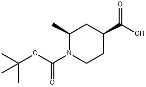 1,4-Piperidinedicarboxylic acid, 2-methyl-, 1-(1,1-dimethylethyl) ester, (2S,4S)- Struktur