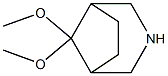 8,8-dimethoxy-3-azabicyclo[3.2.1]octane Struktur