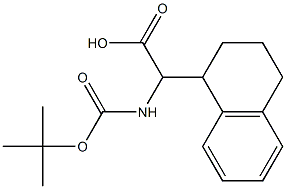 2-(Boc-amino)-2-(1,2,3,4-tetrahydronaphthalen-1-yl)acetic acid Struktur