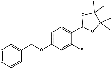 4-(Benzyloxy)-2-fluorophenylboronic acid pinacol ester Struktur