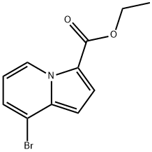 8-Bromo-indolizine-3-carboxylic acid ethyl ester Struktur